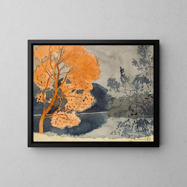 stagno in autunno - Léon Spilliaert — quadro incorniciato alla parete