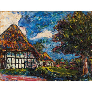 Maisons de Fehmarn - Ernst Ludwig Kirchner | Reproduction Tableau Décoration murale affiche copie