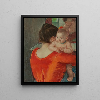 Mary Cassatt - Baby Charles Looking Over His Mothers Shoulder.webp