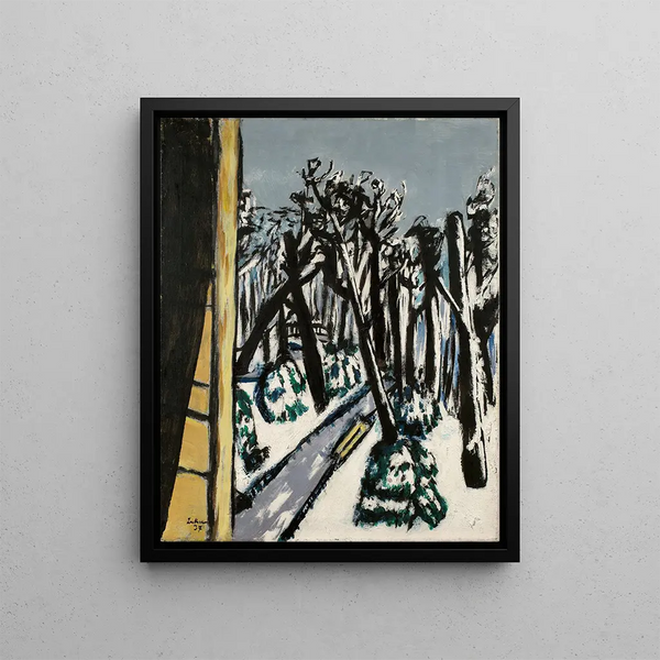 Zoo im Winter - Max Beckmann — gerahmtes Bild an der Wand