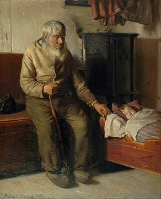 Michael Ancher - Blind Kristian minding a child.webp