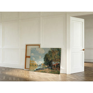 Moret : Les rives du Loing - Alfred Sisley | Reproduction Tableau Décoration murale affiche copie