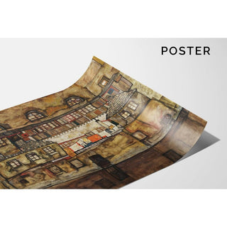 Mur d'enceinte sur la rivière - Egon Schiele | Reproduction Tableau Décoration murale affiche copie