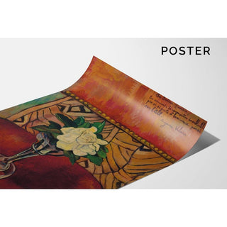 Nature Morte à la Rose Blanche - Suzanne Valadon | Reproduction Tableau Décoration murale affiche copie