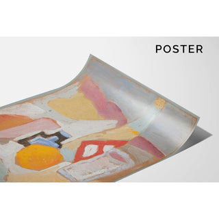 Nature morte avec orange, bouteille et encrier - Sasza Blonder | Reproduction Tableau Décoration murale affiche copie