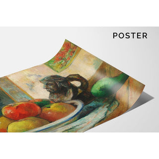 Nature morte avec pommes, une poire et une cruche portrait en céramique - Paul Gauguin | Reproduction Tableau Décoration murale affiche copie