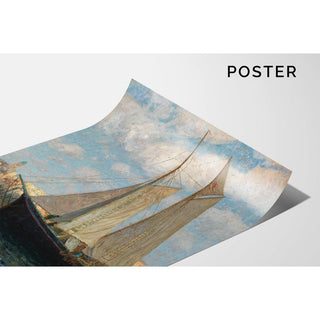 Navires dans le port de Chioggia - Alfred Zoff | Reproduction Tableau Décoration murale affiche copie