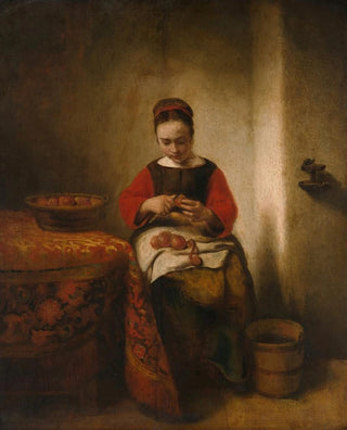 Nicolaes Maes - Young Woman Peeling Apples.webp