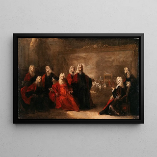 Nicolas de Largillire - Allgorie des fianailles de Louis XV avec linfante MarieAnneVictoire dEspagne.webp