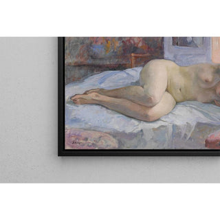 Nu Couché devant la Fenêtre Ouverte - Henri Lebasque | Reproduction Tableau Décoration murale affiche copie