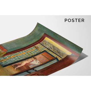 Nu Mettant sa Chemise dans un Intérieur - Henri Lebasque | Reproduction Tableau Décoration murale affiche copie