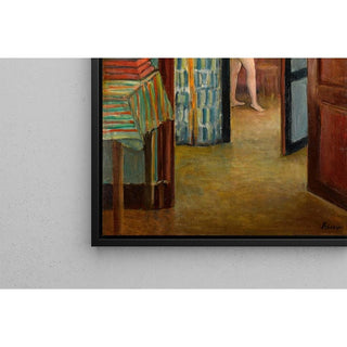 Nu Mettant sa Chemise dans un Intérieur - Henri Lebasque | Reproduction Tableau Décoration murale affiche copie