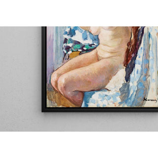 Nu assis près de la cheminée - Henri Lebasque | Reproduction Tableau Décoration murale affiche copie