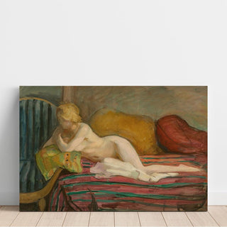 Nu au Divan - Henri Lebasque | Reproduction Tableau Décoration murale affiche copie