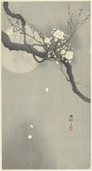 Ohara Koson - Plum blossom and full moon.webp