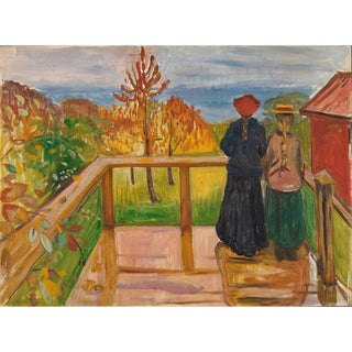 On the Veranda - Edvard Munch | Reproduction Tableau Décoration murale affiche copie