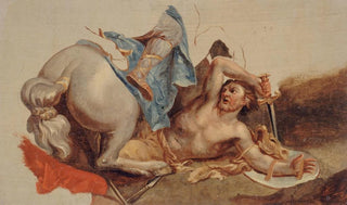PaulJacquesAim Baudry - tude de cheval et de cavalier tomb daprs Le Brun.webp