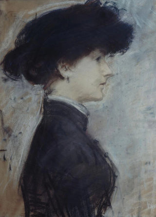 Paul Csar Helleu - Portrait de femme de profil.webp