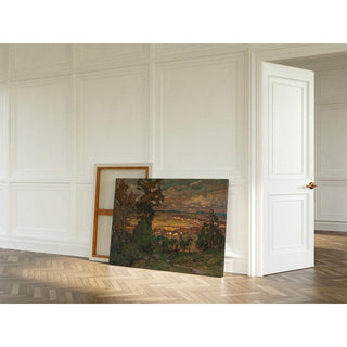 Paysage avec un village. Étude du nord de la Norvège - Anna Boberg | Reproduction Tableau Décoration murale affiche copie