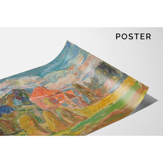 Paysage avec une maison rouge - Sasza Blonder | Reproduction Tableau Décoration murale affiche copie