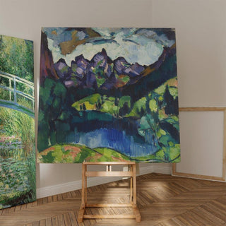 Paysage d'Obersdorf - Konrad Mägi | Reproduction Tableau Décoration murale affiche copie