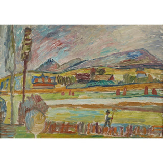 Paysanne avec un râteau - Sasza Blonder | Reproduction Tableau Décoration murale affiche copie