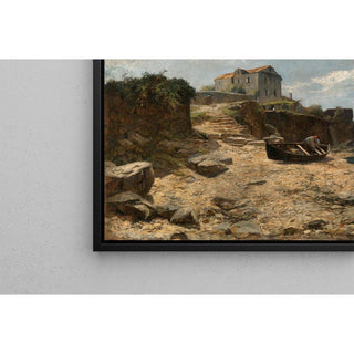 Pêcheurs sur le rivage de Valascu - Alfred Zoff | Reproduction Tableau Décoration murale affiche copie