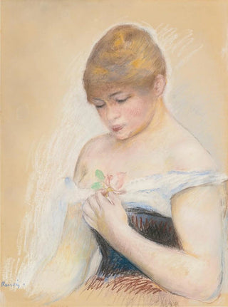 PierreAuguste Renoir - Jeune Femme Tenant Une Fleur Portrait De Jeanne Samary.webp