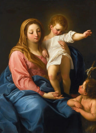Pompeo Batoni - The Madonna And Child With The Infant Saint John The Baptist.webp