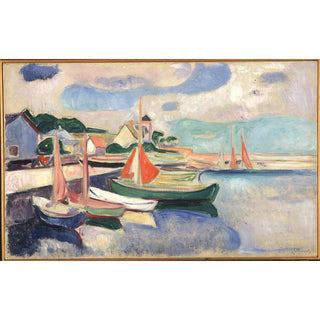 Port de Taarbæk - Edvard Munch | Reproduction Tableau Décoration murale affiche copie