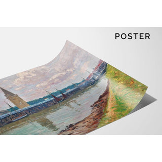 Port de pêche à Nieuport Belgique - Alfred Zoff | Reproduction Tableau Décoration murale affiche copie