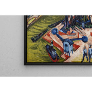 Port occidental de Francfort-sur-le-Main - Ernst Ludwig Kirchner | Reproduction Tableau Décoration murale affiche copie