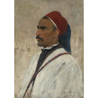 Portrait d'un Arabe - Wilhelm Kuhnert | Reproduction Tableau Décoration murale affiche copie