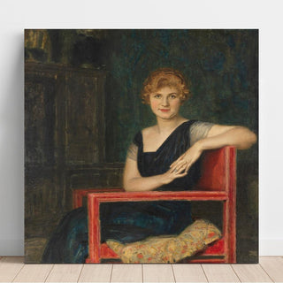 Portrait d'une dame - Franz von Stuck | Reproduction Tableau Décoration murale affiche copie