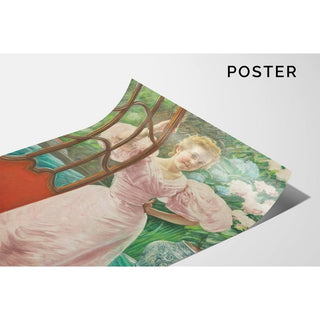 Portrait d'une jeune femme dans un conservatoire - James Tissot | Reproduction Tableau Décoration murale affiche copie