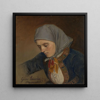 Portrait de Guro Sivertsdatter Travendal - Adolph Tidemand