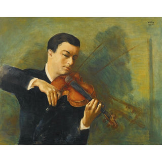 Portrait du Violiniste Milstein - Moïse Kisling | Reproduction Tableau Décoration murale affiche copie
