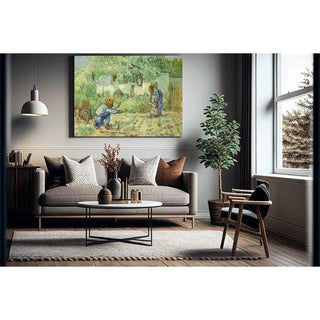 Premiers pas, d'après Millet - Vincent Van Gogh | Reproduction Tableau Décoration murale affiche copie