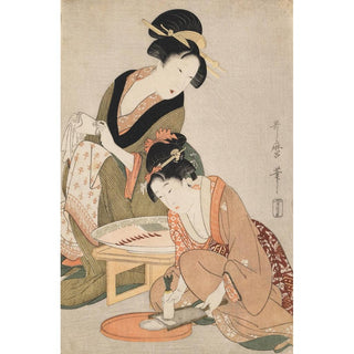 Préparation de poisson cru - Kitagawa Utamaro | Reproduction Tableau Décoration murale affiche copie