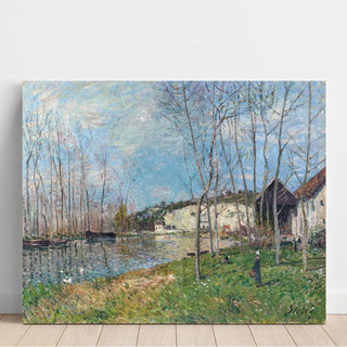 Printemps au Bord du Loing - Alfred Sisley | Reproduction Tableau Décoration murale affiche copie