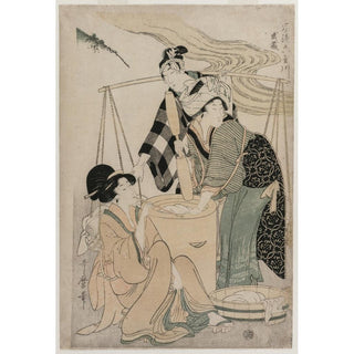 Province de Settsu Six rivières à la mode - Kitagawa Utamaro | Reproduction Tableau Décoration murale affiche copie