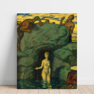 Quellnymphe von Faunen belauscht - Franz von Stuck | Reproduction Tableau Décoration murale affiche copie
