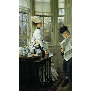 Reading the News - James Tissot | Reproduction Tableau Décoration murale affiche copie