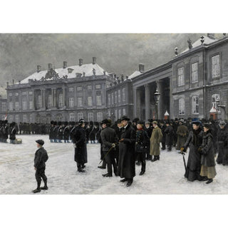 Relève de la garde au palais d'Amalienborg - Paul Fischer | Reproduction Tableau Décoration murale affiche copie