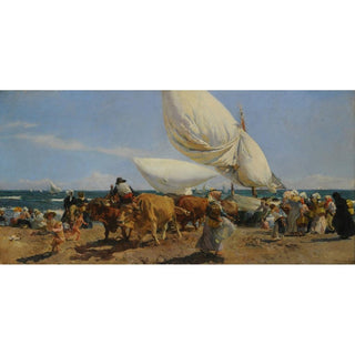 Retour de la pêche - Joaquín Sorolla | Reproduction Tableau Décoration murale affiche copie