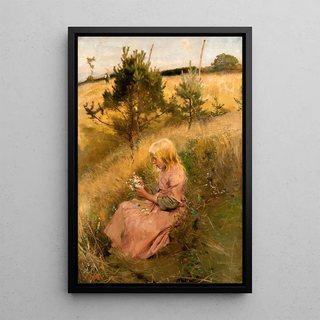 Richard Bergh - Girl Picking Flowers.webp