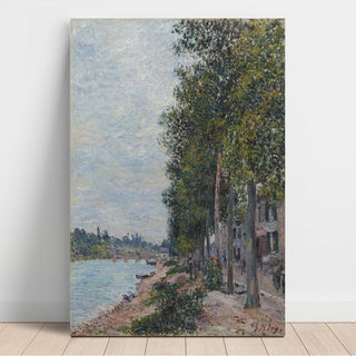 Route le long de la Seine à Saint-Mammès - Alfred Sisley | Reproduction Tableau Décoration murale affiche copie