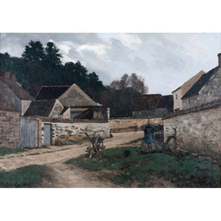 Rue de village à Marlotte - Alfred Sisley | Reproduction Tableau Décoration murale affiche copie