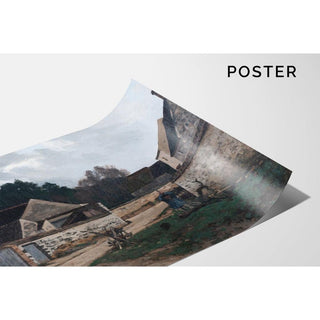 Rue de village à Marlotte - Alfred Sisley | Reproduction Tableau Décoration murale affiche copie