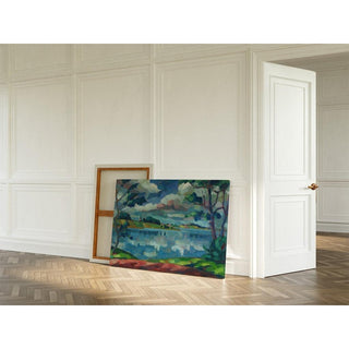 Saadjärv - Église d'Äksi - Konrad Mägi | Reproduction Tableau Décoration murale affiche copie